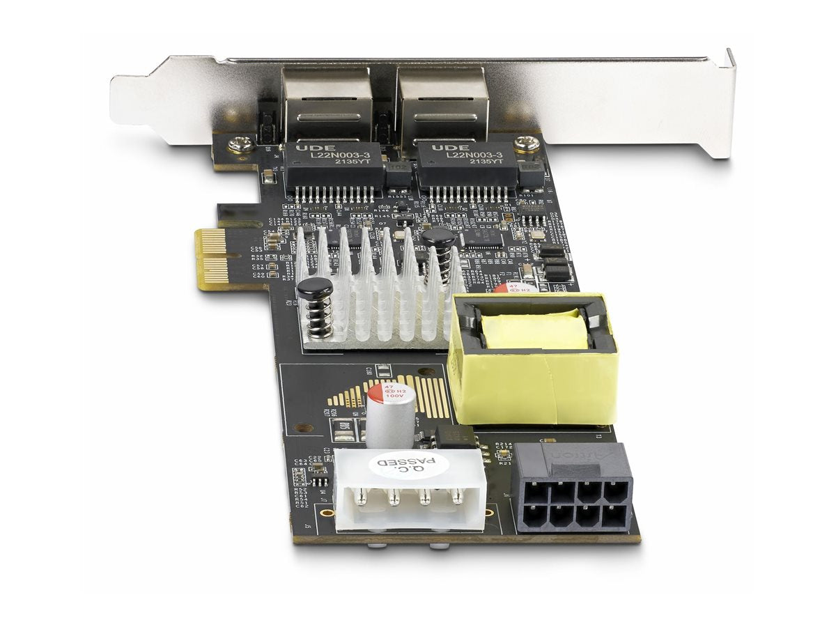 STARTECH.COM 2-Port 2.5Gbps NBASE-T PoE Netzwerkkarte Dual Intel I225-V 802.3af/at PoE+ Multi-Gigabit NIC Windows/Linux