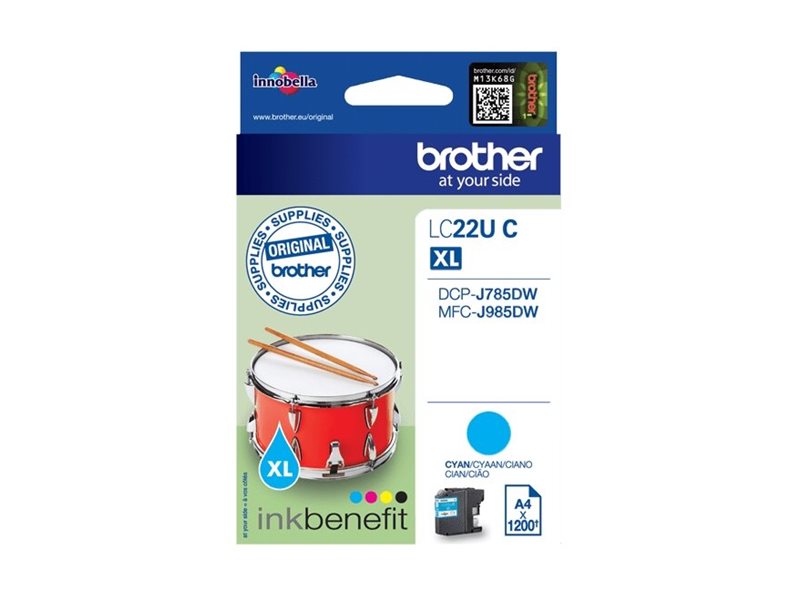 BROTHER LC-22UC Tintenpatrone Cyan im Einsatz
