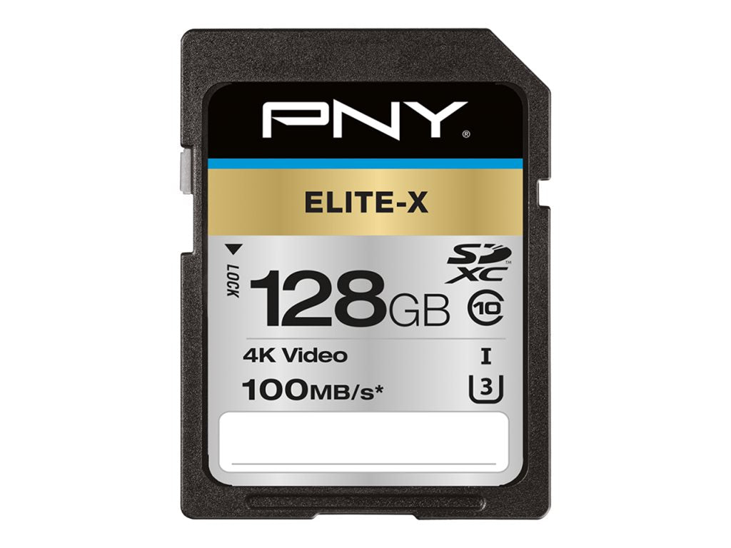 PNY Memory Card 128 GB SDHC SD ELITE X - Vorderansicht
