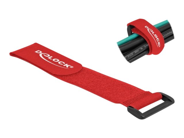 DELOCK Klett-Kabelbinder rot Anwendung