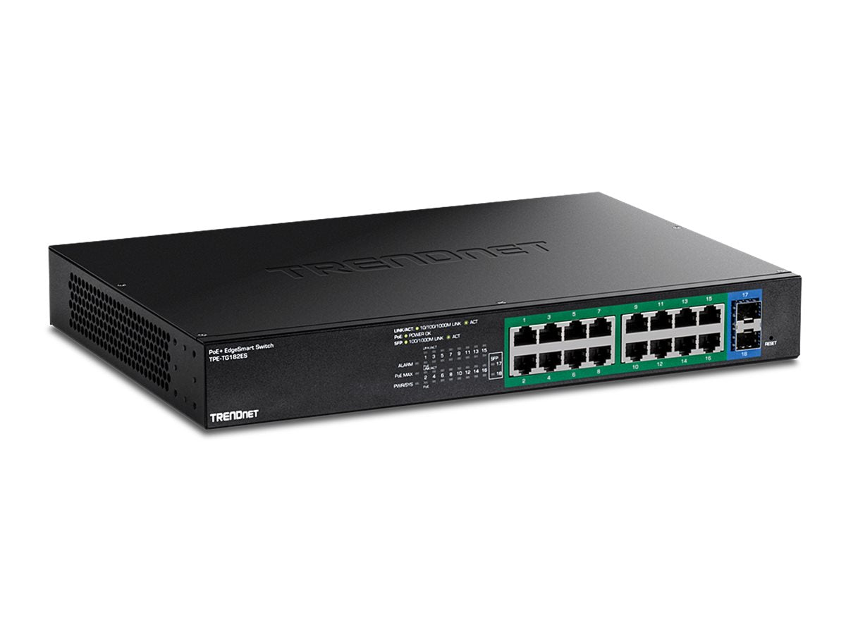 TRENDNET TPE-TG182ES 18-Port PoE+ Switch Vorderansicht