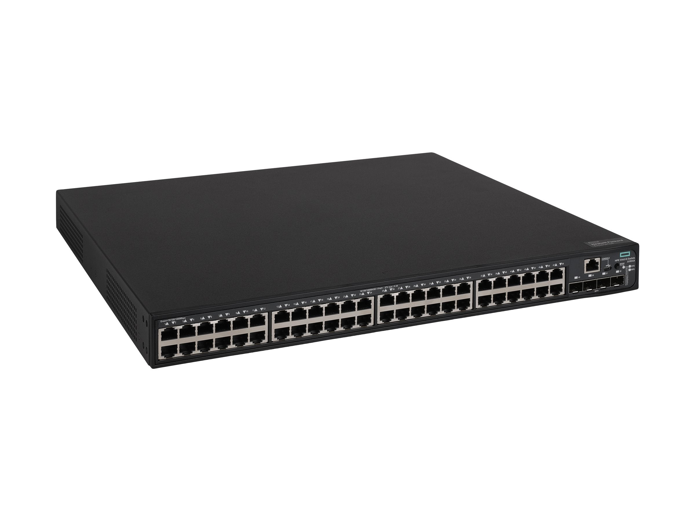 ARUBA HPE FlexNetwork 5140 48G PoE+ 4SFP+ EI Switch Detailansicht
