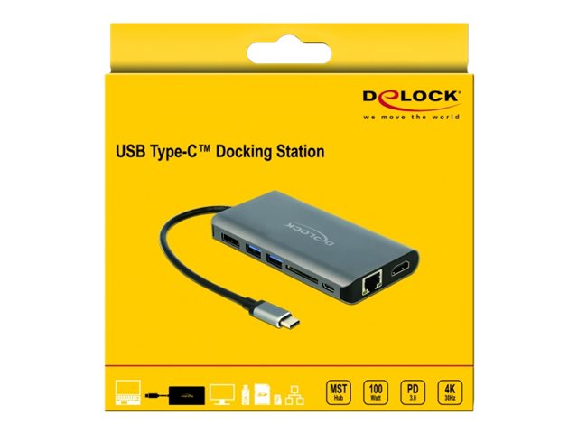 DELOCK USB Type-C Dockingstation 4K Vorderansicht