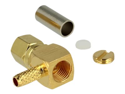 DELOCK SMC Stecker 90 gewinkelt zum Crimpen RG-174 / RG-316 - Vorderansicht