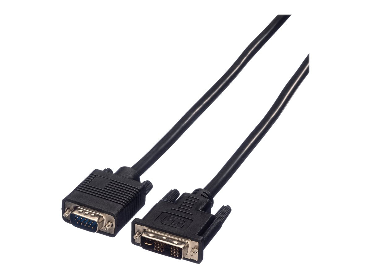 VALUE DVI-VGA Kabel DVI 12+5 ST - VGA ST 2m Vorderansicht