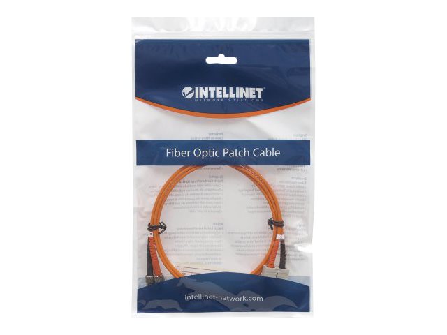INTELLINET LWL Kabel ST/SC OM2 2m orange 50/125um Duplex Multimode - Vorderansicht