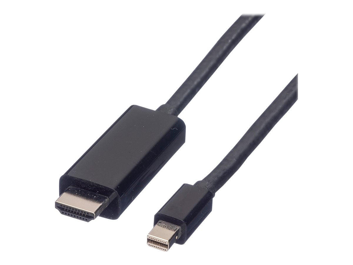 VALUE Mini DisplayPort Kabel schwarz 3m Vorderansicht