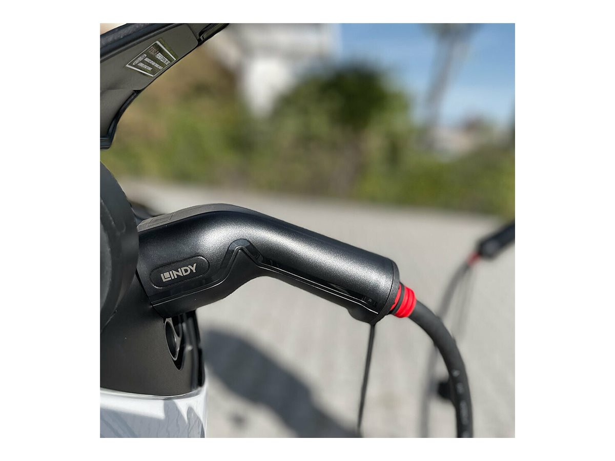 LINDY Ladekabel für E-Fahrzeuge Typ 2 11kW 7m - Vorderansicht
