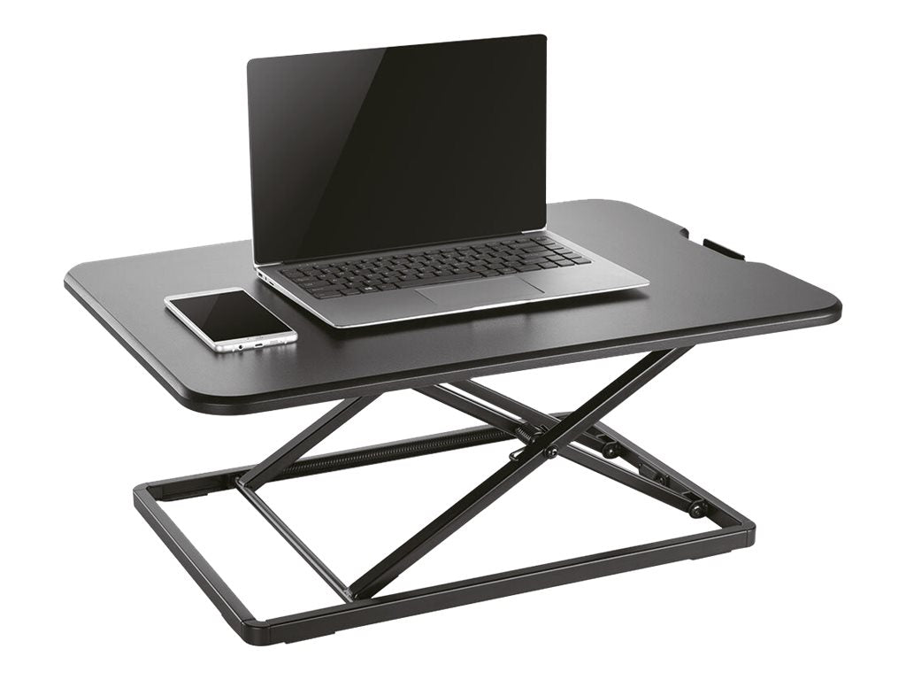 NEOMOUNTS Sitz-Steh-Workstation NS-WS050BLACK im Einsatz