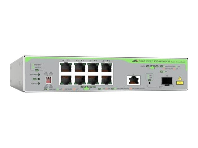 ALLIED Gigabit Unmanaged Switch AT-GS910/10XST-50 Vorderansicht