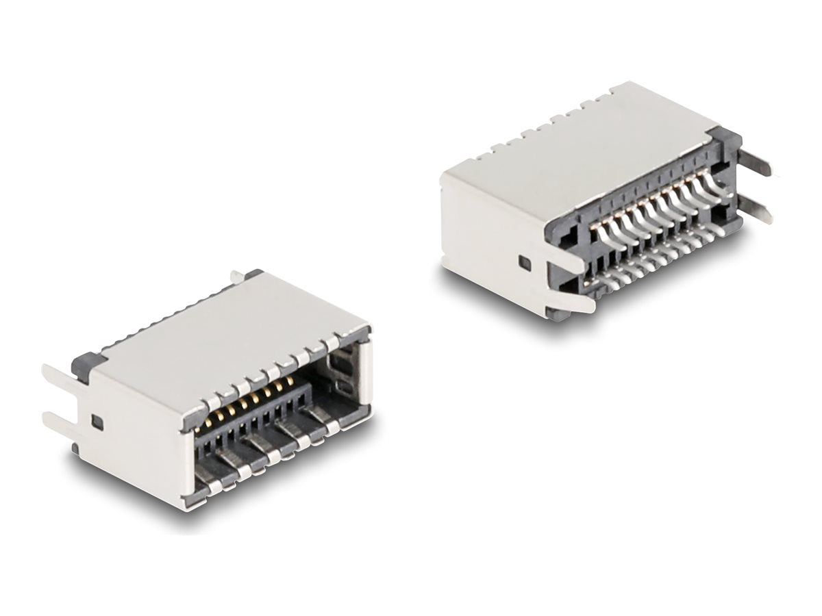 DELOCK USB Typ-E Key A 20 Pin Buchse vertikal zur SMT Lötmontage