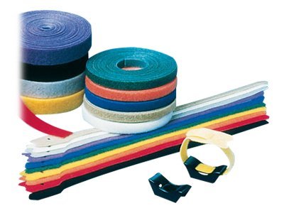 VELCRO ONE-WRAP Strap Klettband schwarz 20cm Vorderansicht