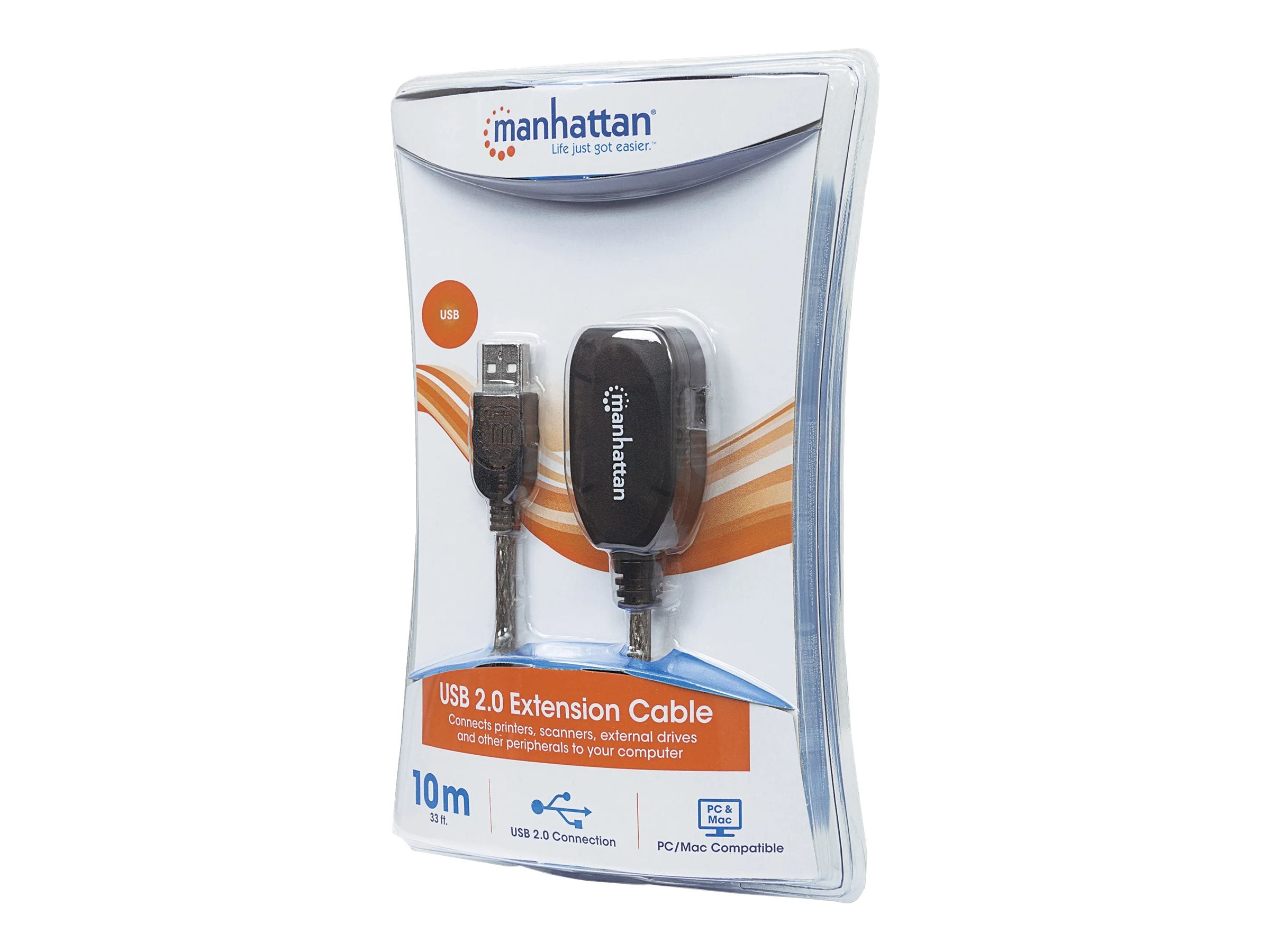 MANHATTAN USB 2.0 Repeater Kabel 10 m Vorderansicht