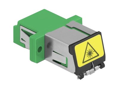 DELOCK LWL Kupplung LC Duplex Buchse Singlemode grün Vorderansicht
