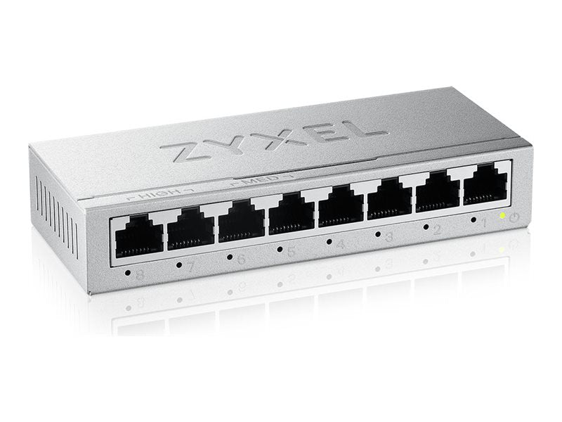 ZYXEL GS-108B V5 8-Port MINI Desktop Gigabit Ethernet Switch - Vorderansicht