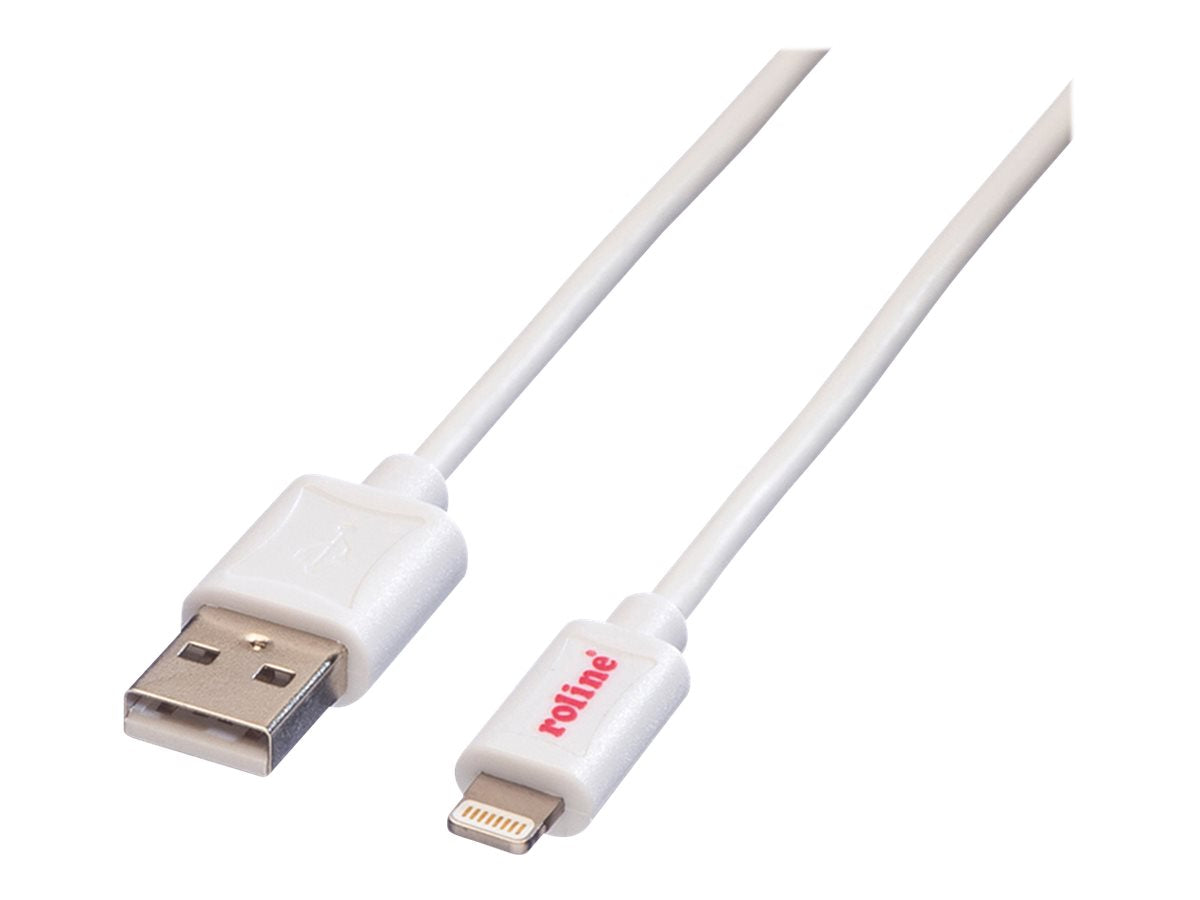 ROLINE USB 2.0 Sync- & Ladekabel für Apple Geräte mit Lightning Connector weiss 1