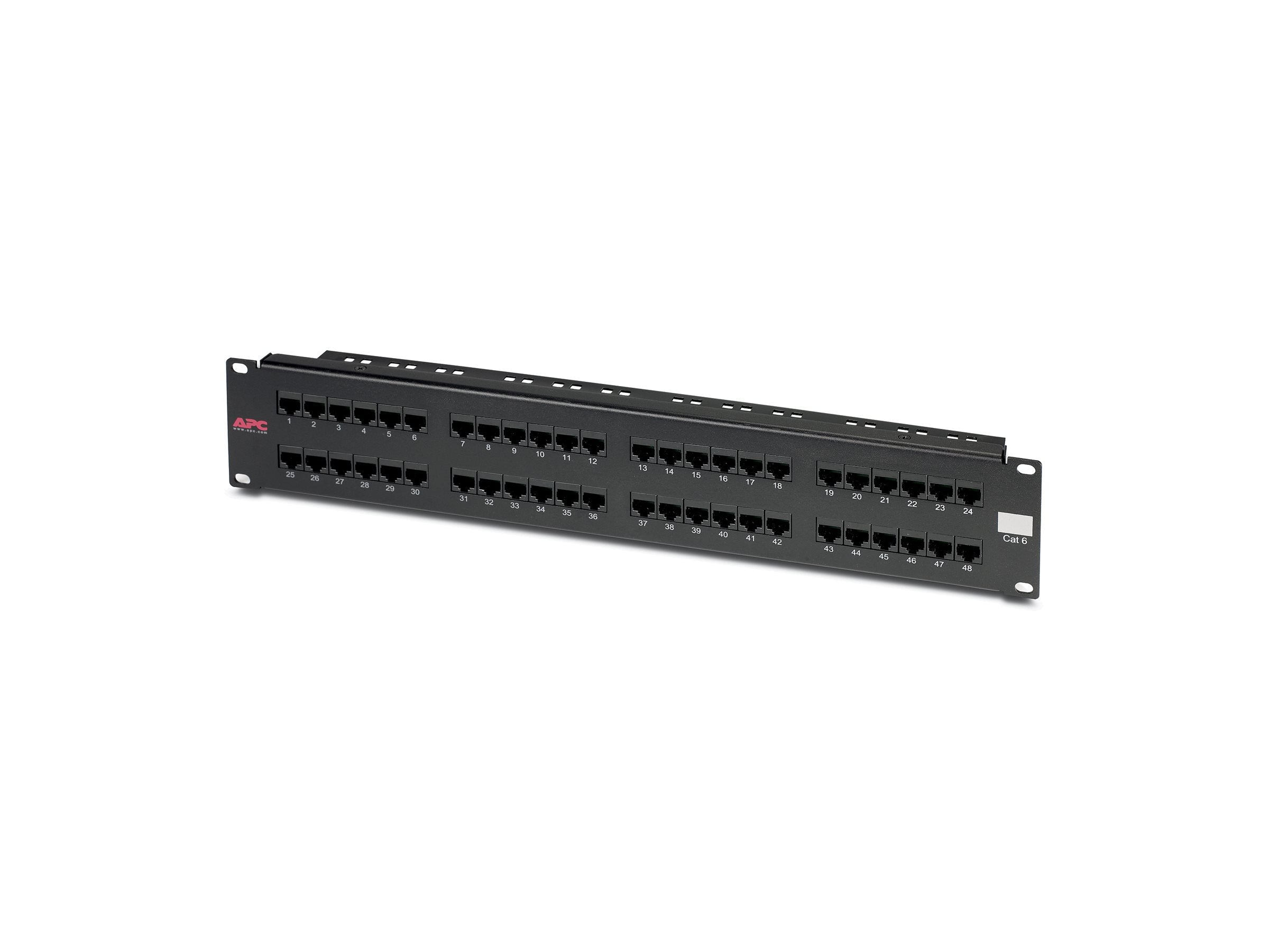 APC CAT 6 Patch Panel 48 port RJ45 Vorderansicht