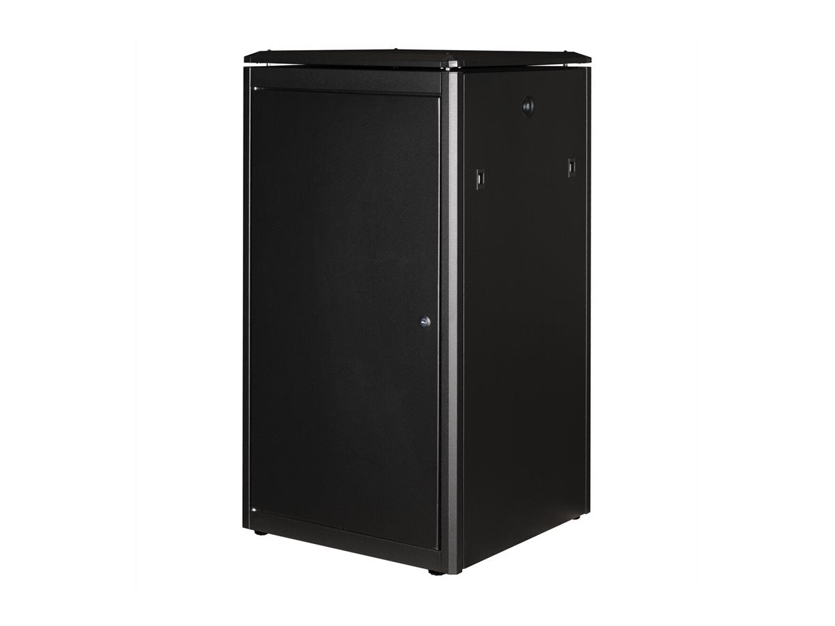 ROLINE Netzwerkschrank Pro 48,26cm 19Zoll 16 HE 600x800 BxT Glastür schwarz - Innenansicht