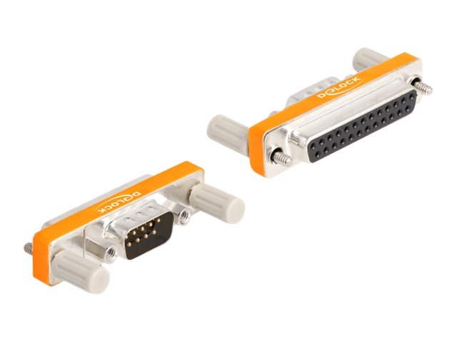 DELOCK Adapter D-Sub 9 Pin Stecker zu D-Sub 25 Pin Buchse - Vorderansicht