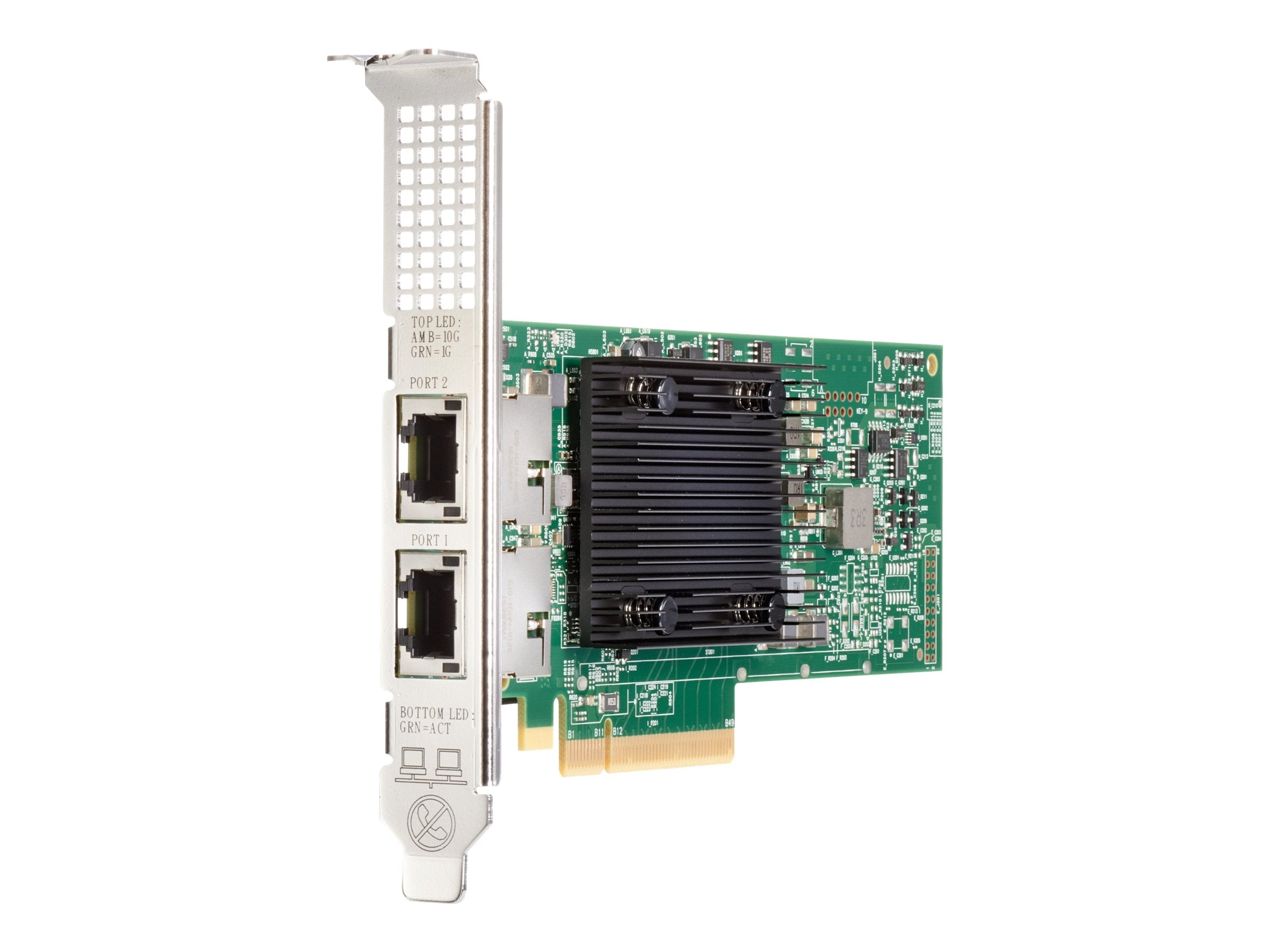 HPE Ethernet Adapter 10Gb 2-port BASE-T Broadcom BCM57416 Vorderansicht