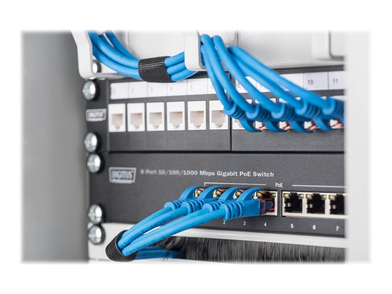 DIGITUS 25,4cm 10Zoll 8-Port Gigabit Ethernet PoE switch Rückansicht