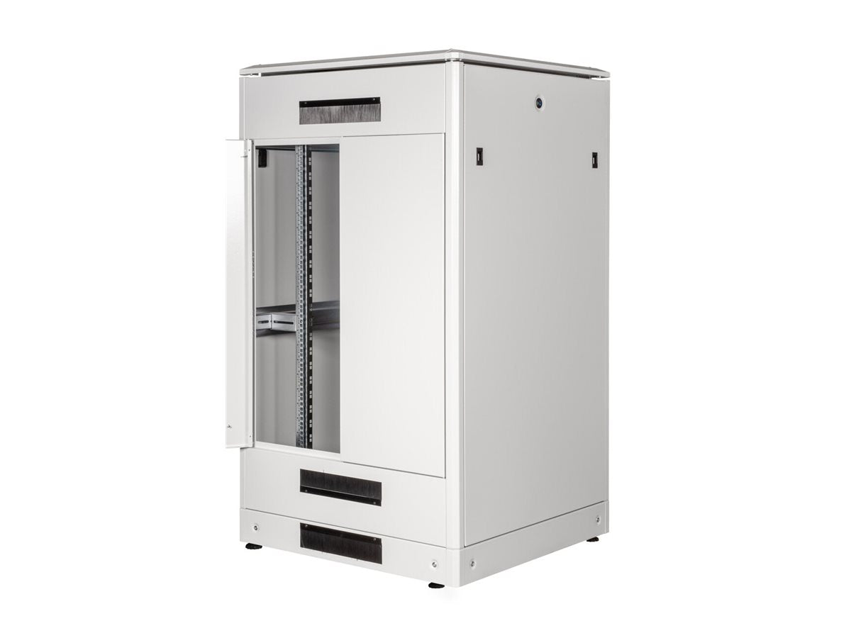 ROLINE Netzwerkschrank Pro 48,26cm 19Zoll 26 HE 800x800 Glastür grau - Innenansicht