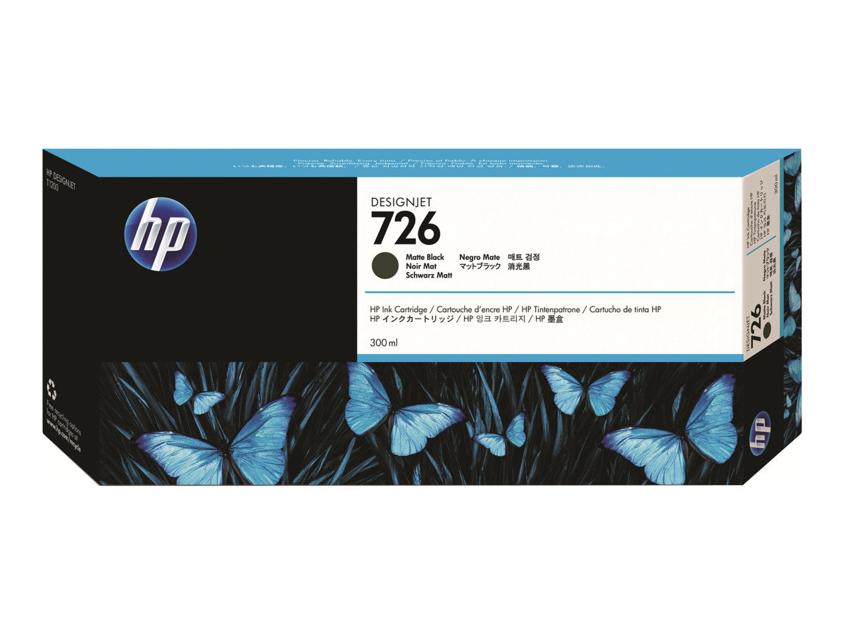 HP 726 Tintenpatrone CH575A matte black Seitenansicht