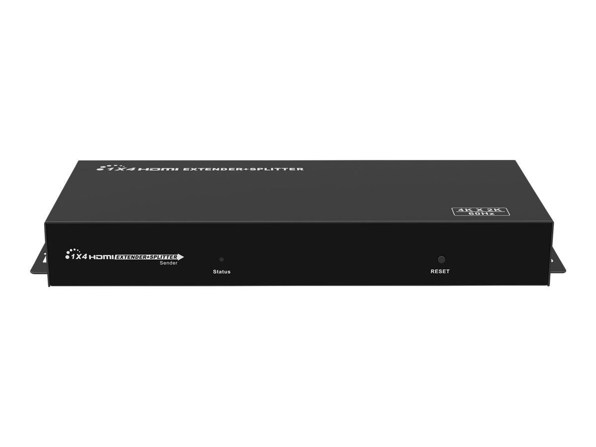 TECHLY HDMI 1x2 Extender Splitter 1xSendereinheit und 4xEmpfaengereinheit Verlaengert das HDMI-Signal ueber CAT6-Kabel bis zu 60m