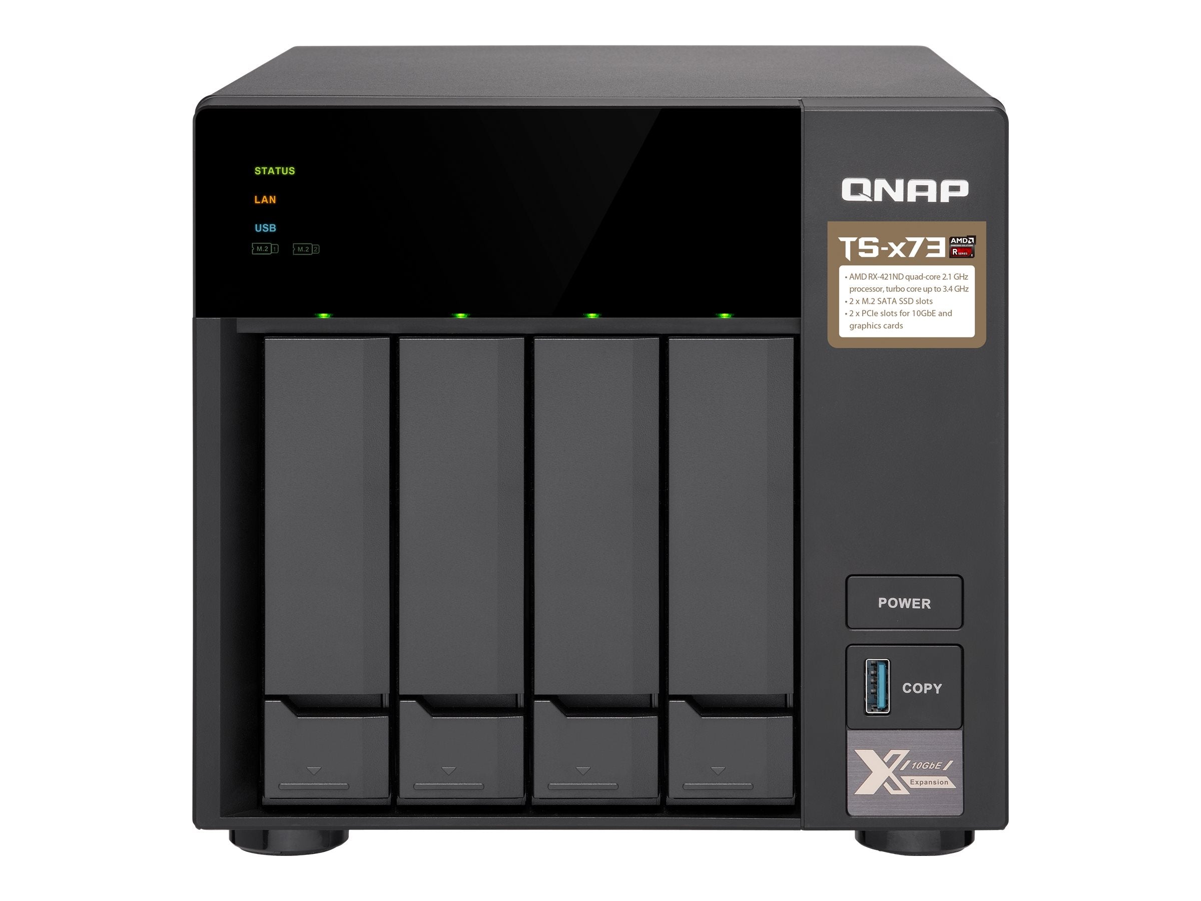 QNAP TS-473-8G NAS-Server Rückansicht