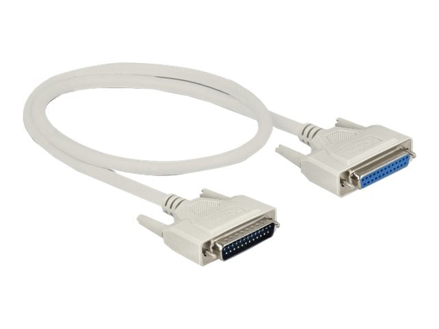 DELOCK Serielles Kabel D-Sub 25 Stecker zu Buchse 2m - Vorderansicht