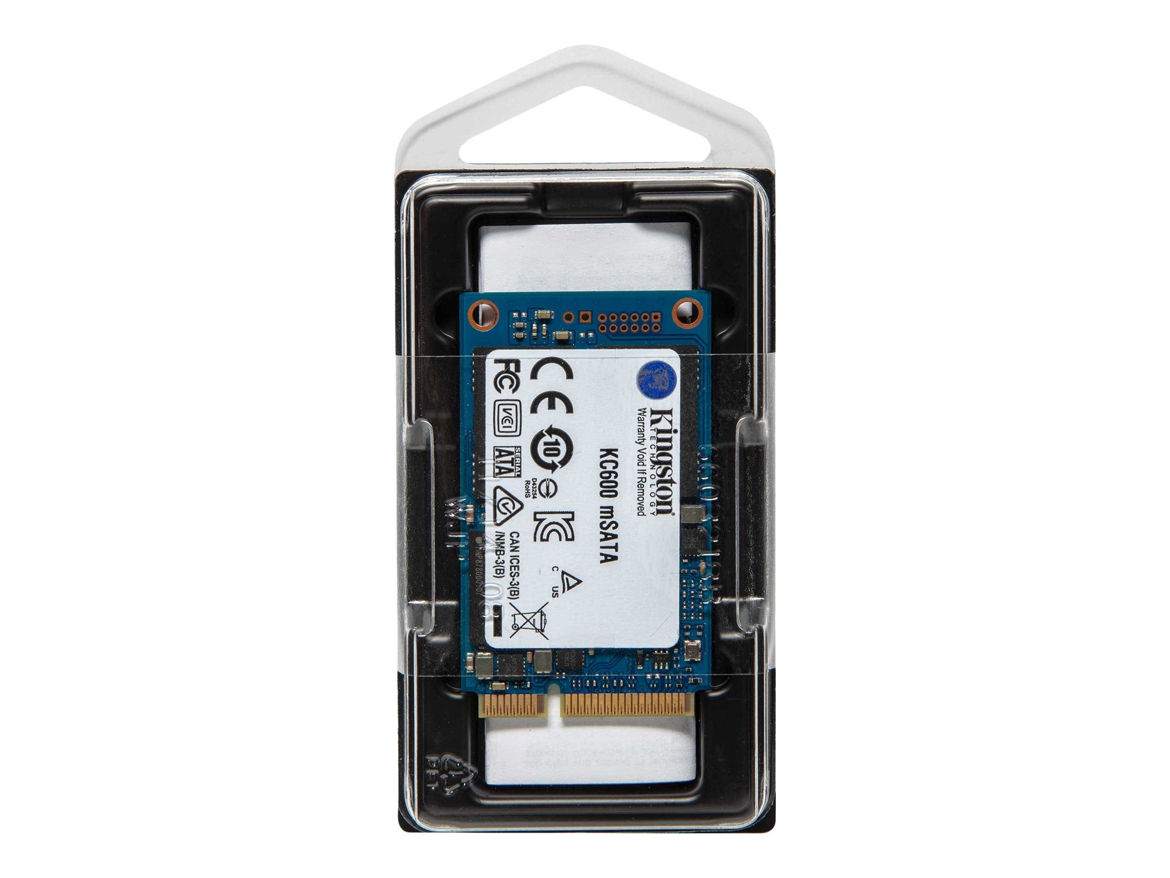 KINGSTON KC600 1024GB SATA3 mSATA SSD Vorderansicht