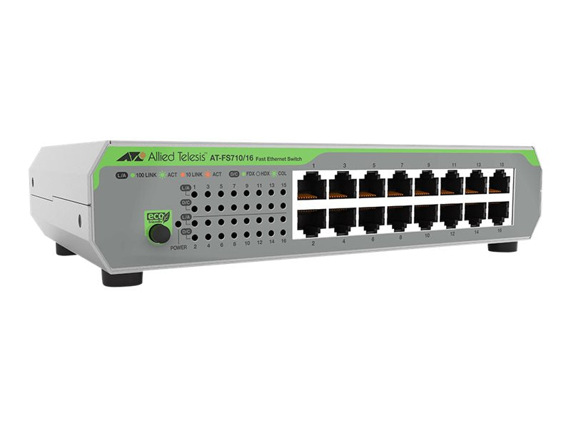 ALLIED TELESIS AT-FS710/16 unmanaged switch Vorderansicht