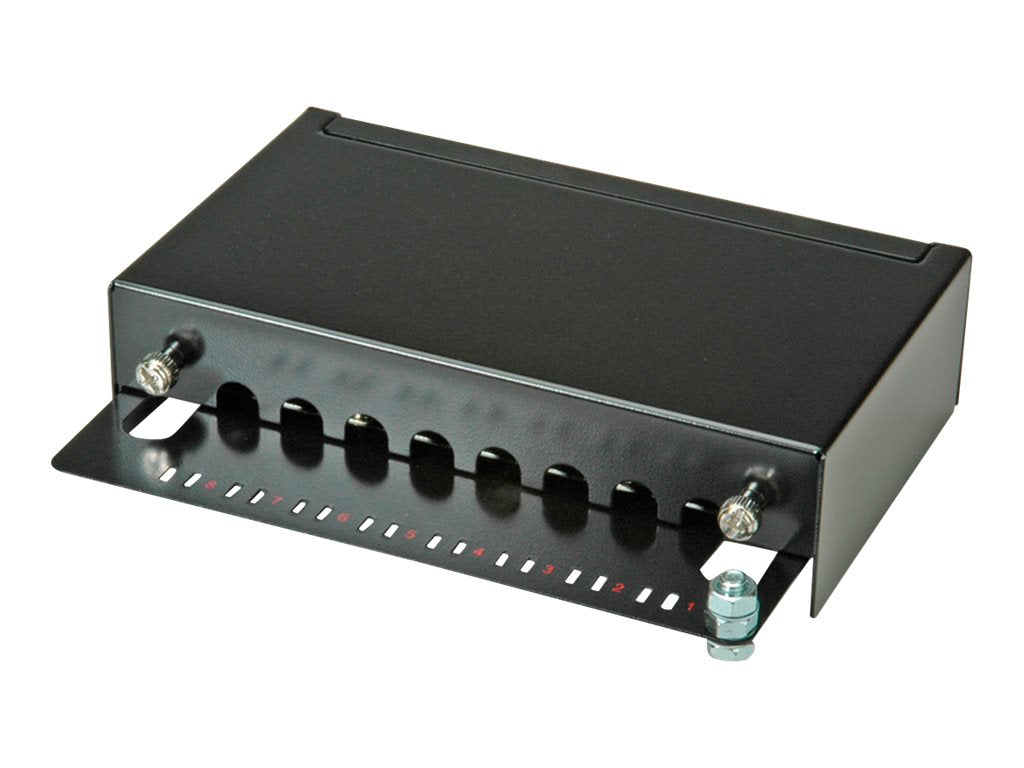 ROLINE Patchpanel 8 Ports Kat.5e Class D geschirmt schwarz - Detailansicht