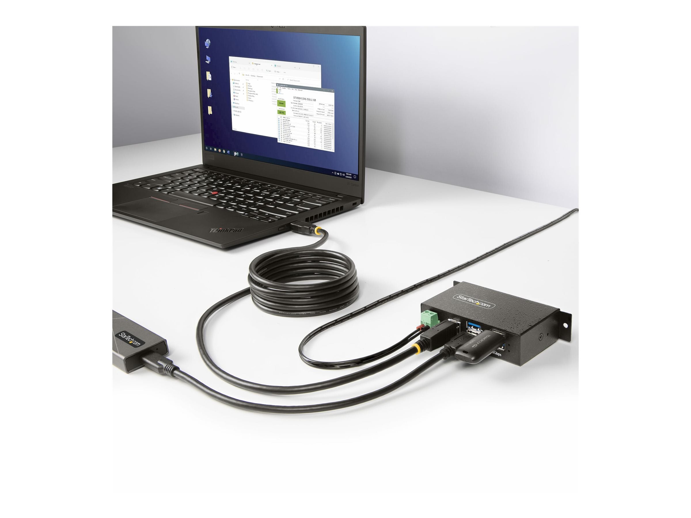 Vorderansicht des STARTECH.COM 4-Port USB 3.0 Hub Managed