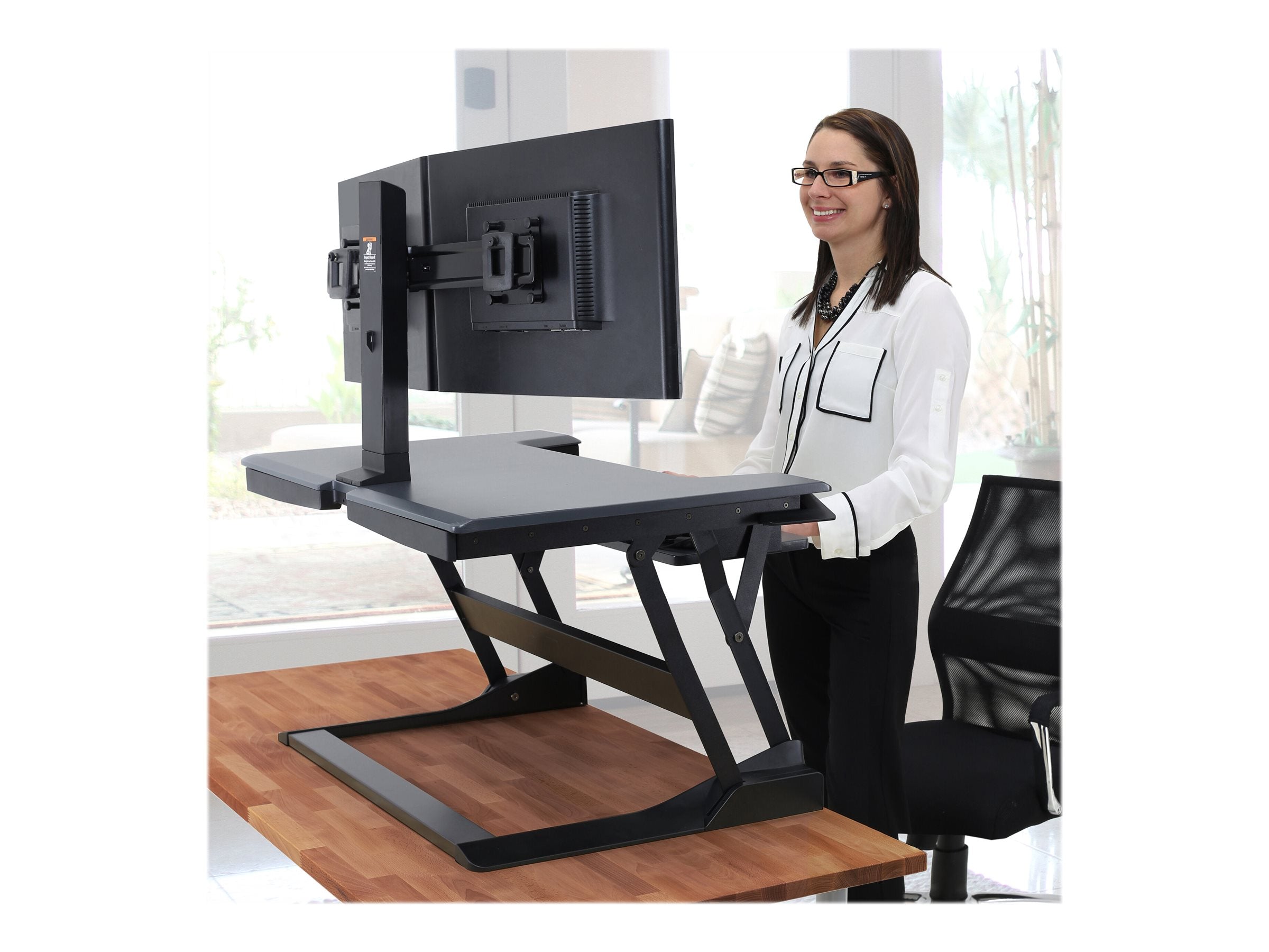 Detailansicht der Höhenverstellung des ERGOTRON WorkFit-T