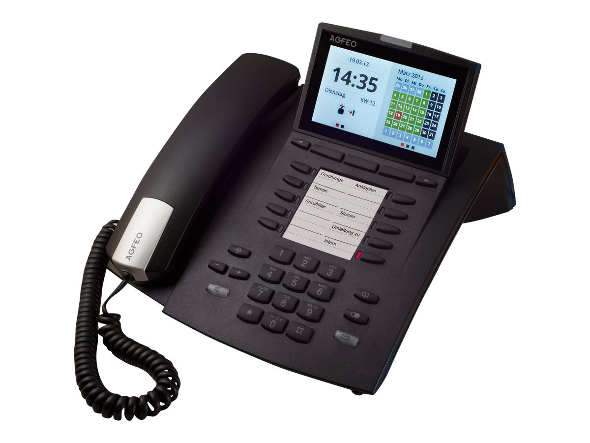 AGFEO ST 45 IP schwarz Telefon Vorderansicht