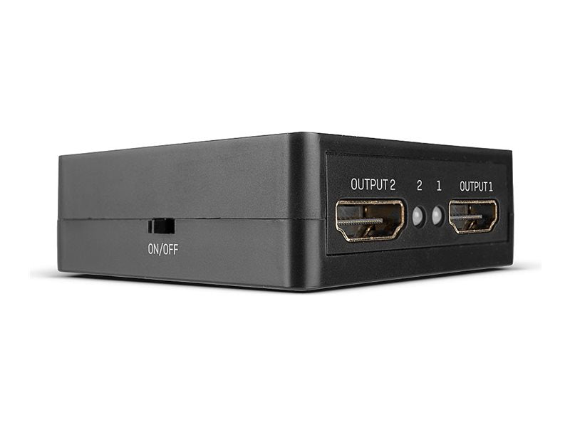 LINDY 2 Port HDMI 18G Splitter Kompakter 2 Port Splitter zum Anschluss einer HDMI-Quelle an zwei HDMI Displays oder Projektoren