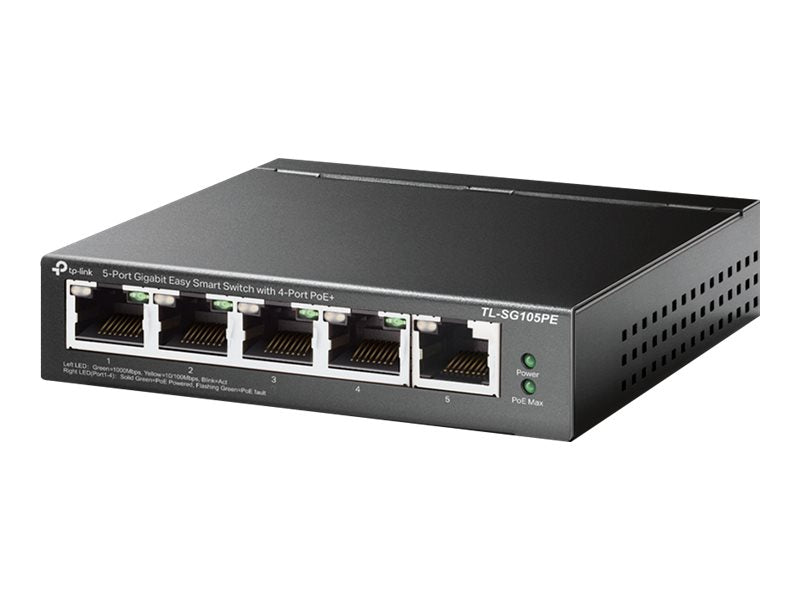 TP-LINK TL-SG105PE 5-Port Gigabit Easy Smart Switch Vorderansicht