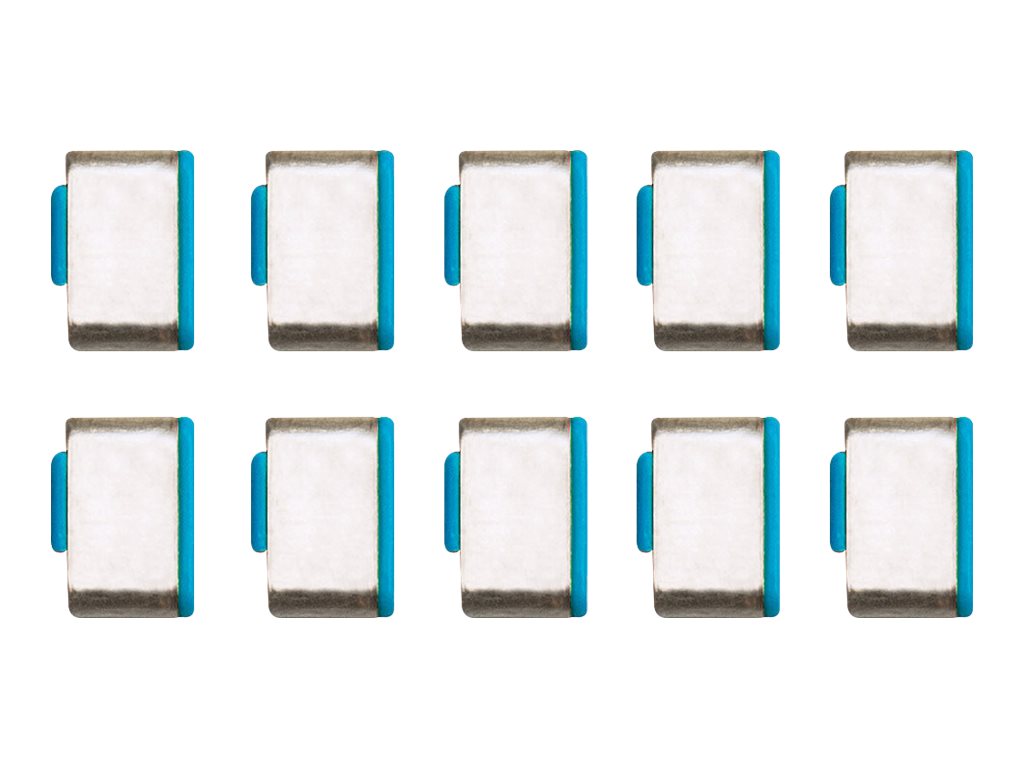 LINDY USB C Port Schloss blau Vorderansicht