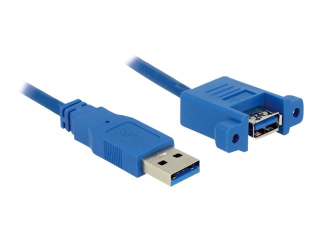 DELOCK Kabel USB 3.0 A Stecker > USB 3.0 A Buchse zum Einbau 1 m - Vorderansicht