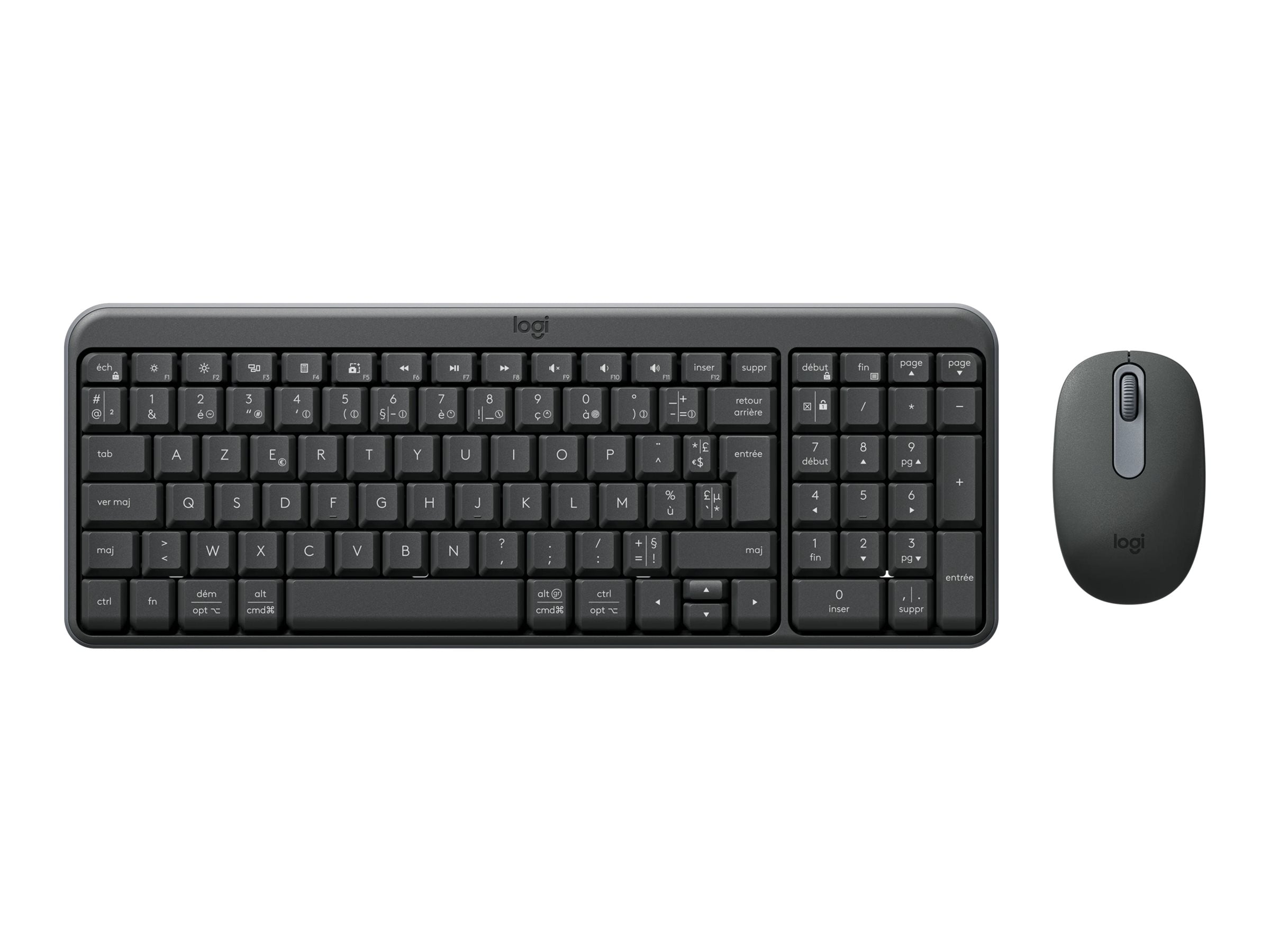 LOGITECH MK250 Wireless Keyboard and Mouse Graphite (FR)