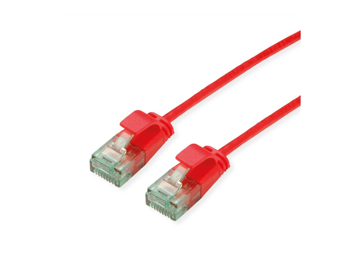 ROLINE RM UTP DataCenter Patchkabel Kat.6A Class EA slim rot 1,5m - Vorderansicht