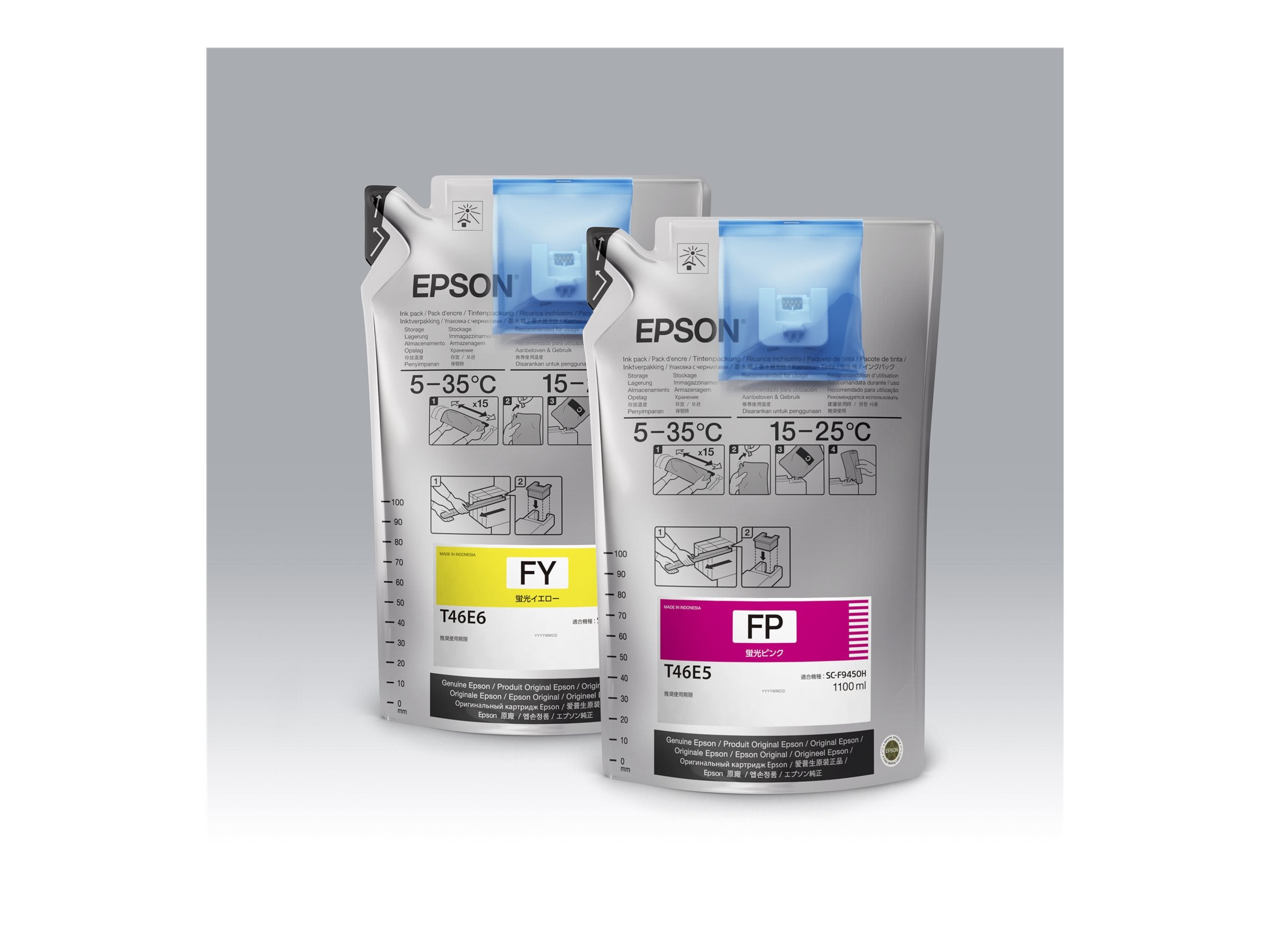 EPSON 5LB UltraChrome DS Fluorescent Pink T46D540 1Lx2 Vorderansicht