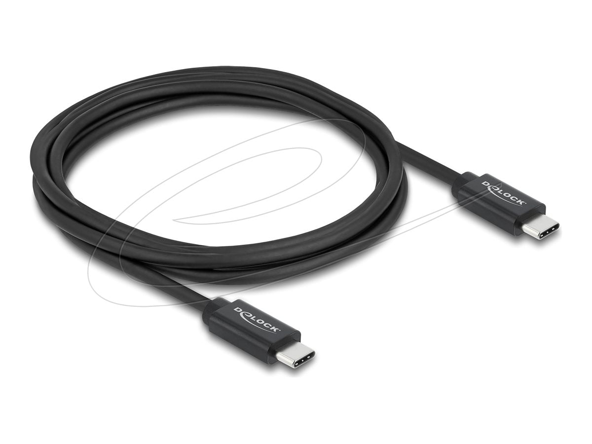 DELOCK Koaxiales USB 40 Gbps Kabel USB PD 3.1 240 W 2m - Vorderansicht