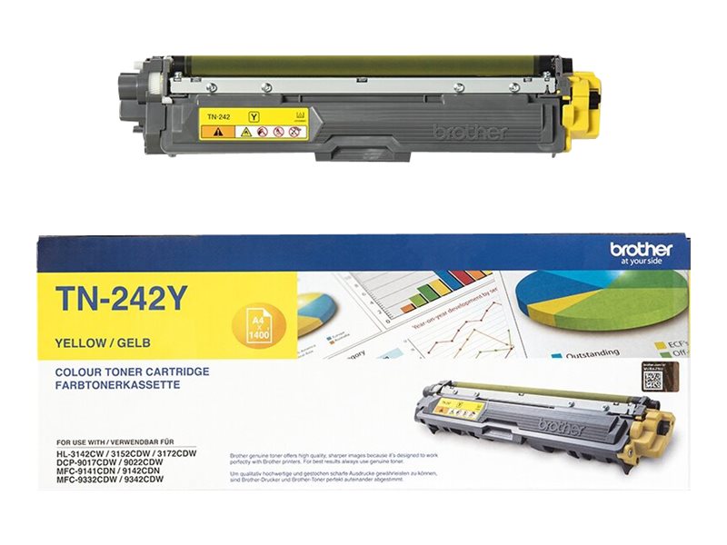 BROTHER TN242Y Toner Gelb Seitenansicht