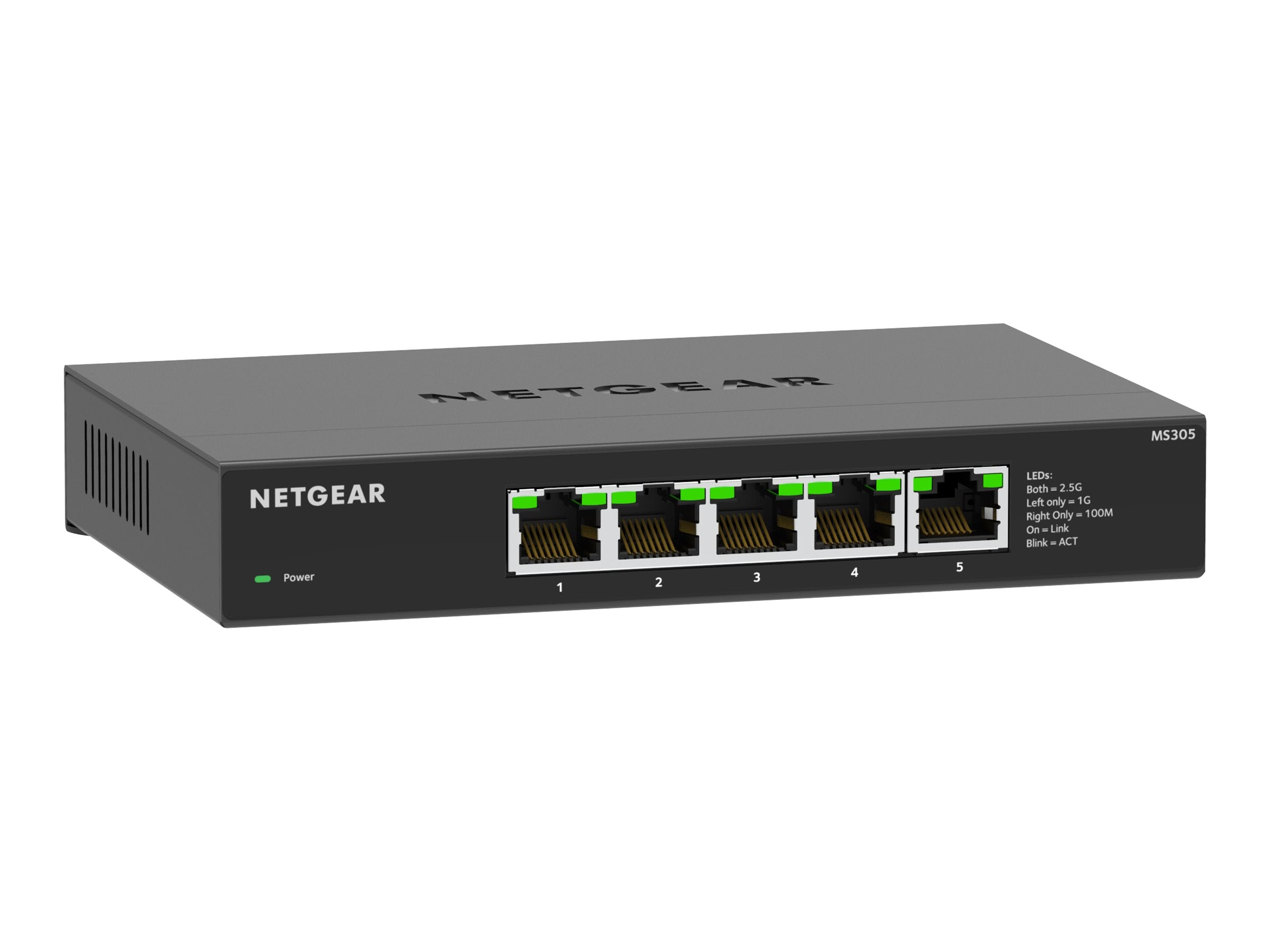 NETGEAR MS305 5-Port Multi-Gig Switch Vorderansicht