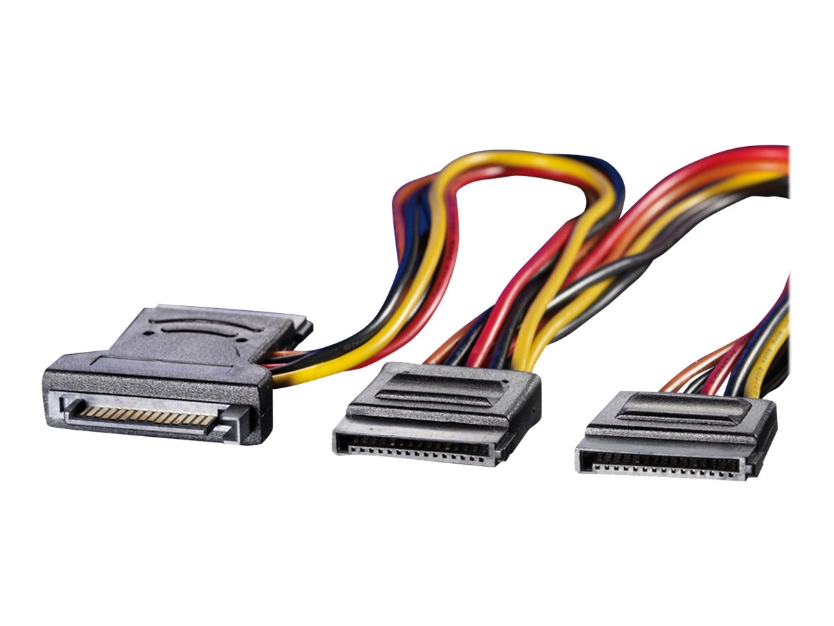 ROLINE Y-Adapterkabel S-ATA / 3x SATA 0,3m Vorderansicht