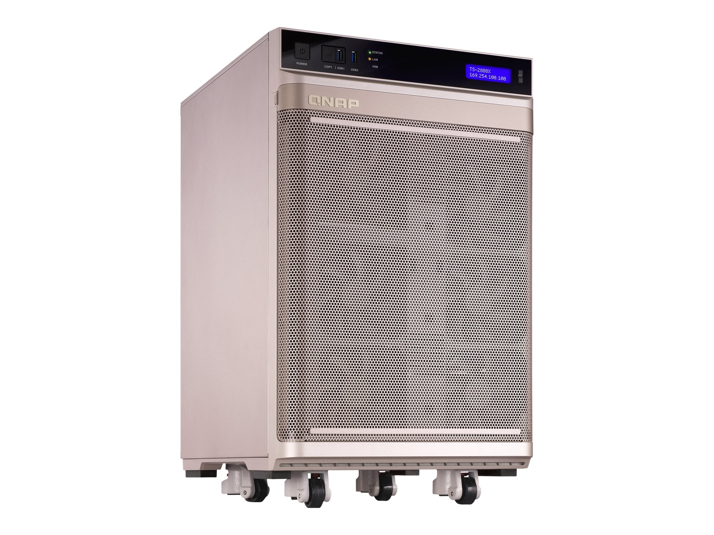 QNAP TS-2888X-W2145-256G NAS-Server Vorderansicht