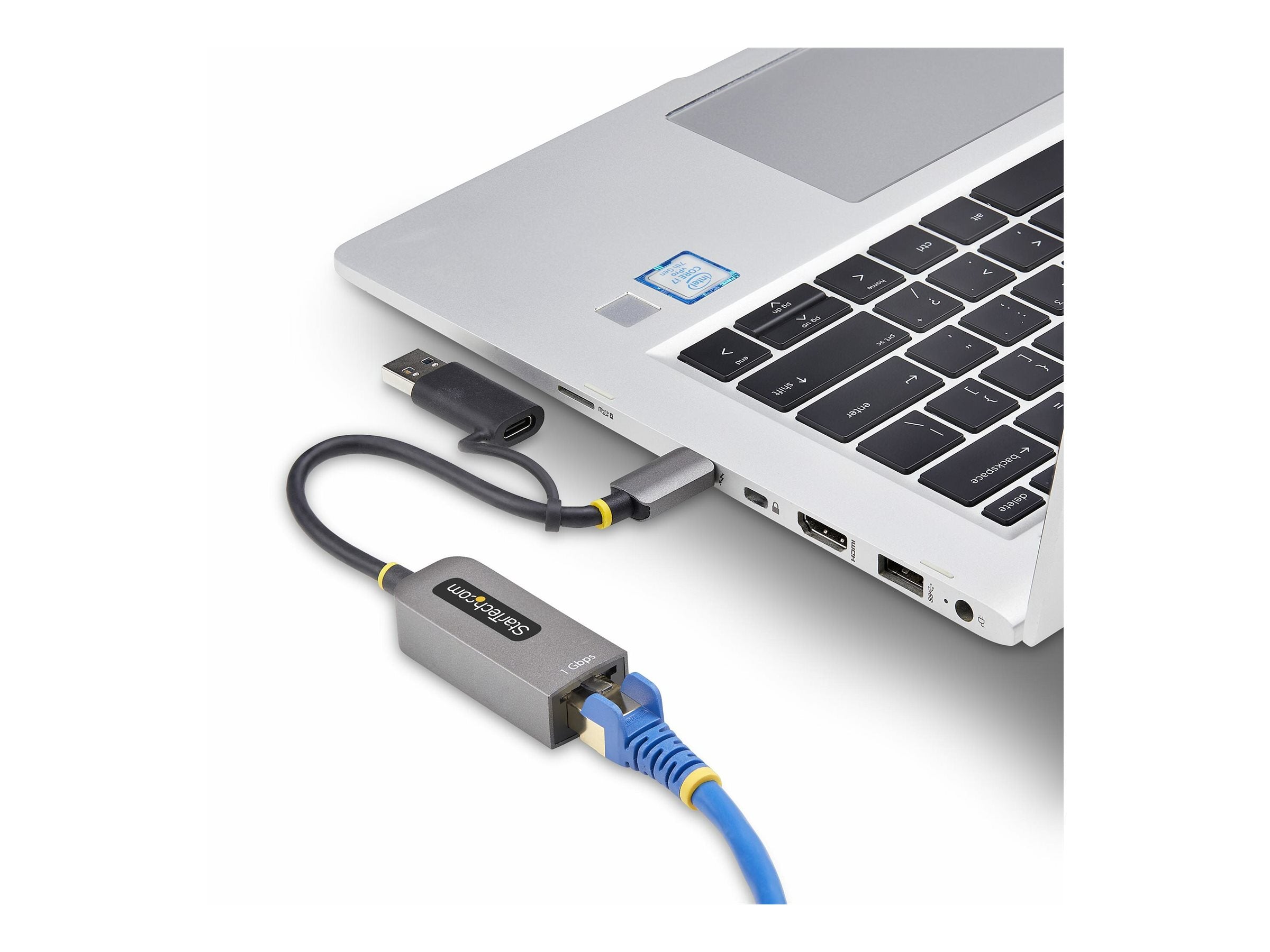STARTECH.COM USB-C Ethernet Adapter mit USB-A Dongle 10/100/1000Mbps USB Gigabit Adapter 15cm Kabel USB Ethernet Adapter