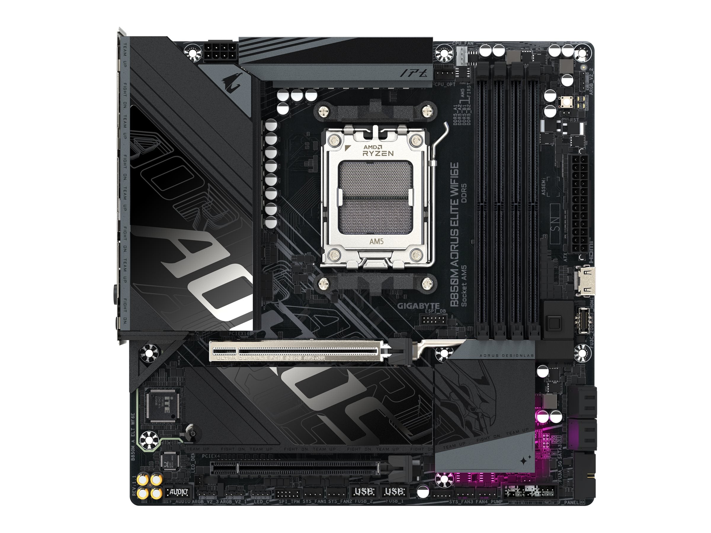 GIGABYTE B850M A ELT WF6E Motherboard Vorderansicht